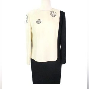 Louis Feraud longsleeved wool dress.